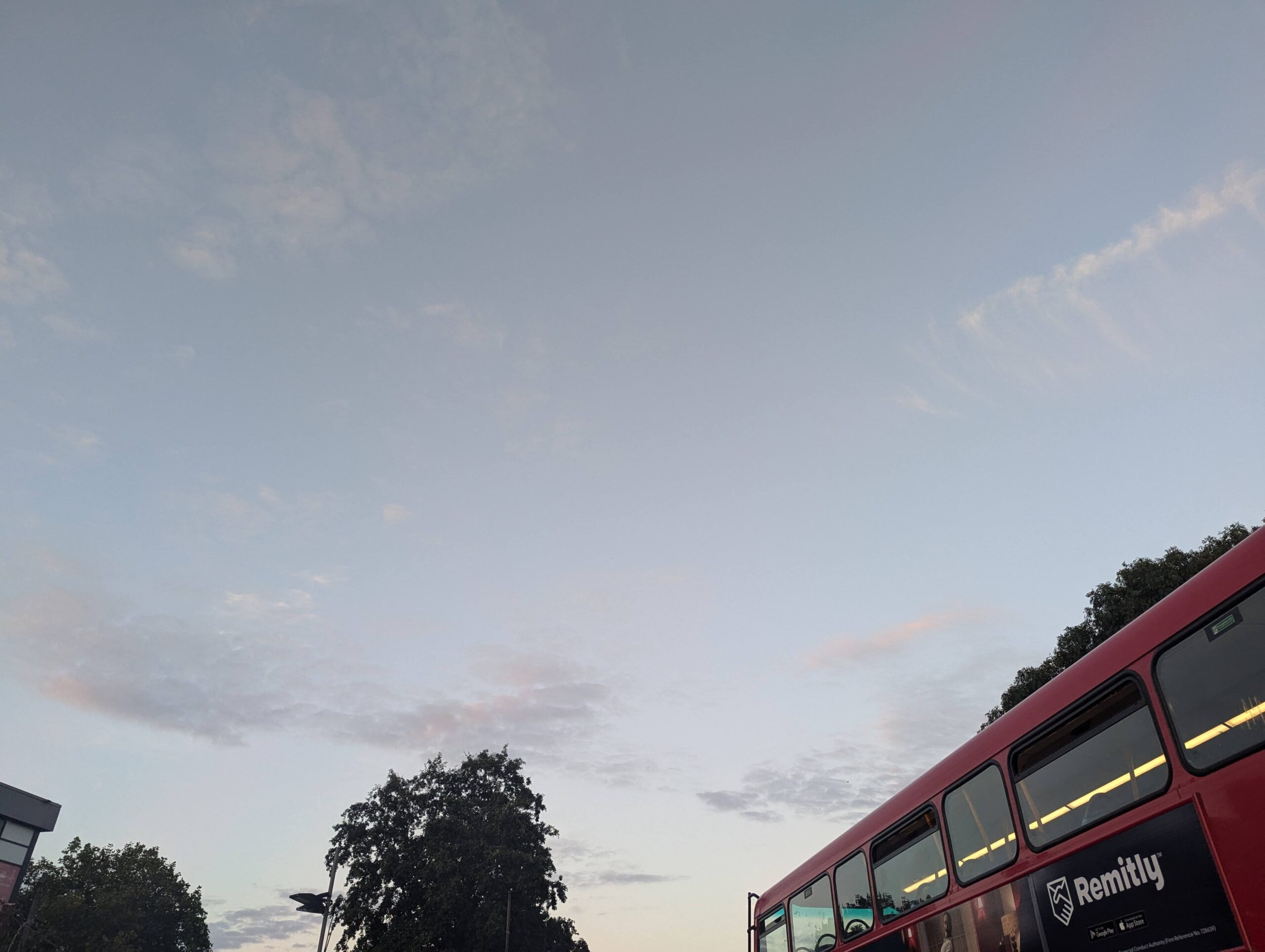 A picture of sky in london